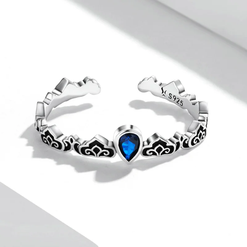 (Bild für) Pandora Ring Mit Blauem Stein - SCR767 - Ansicht 3