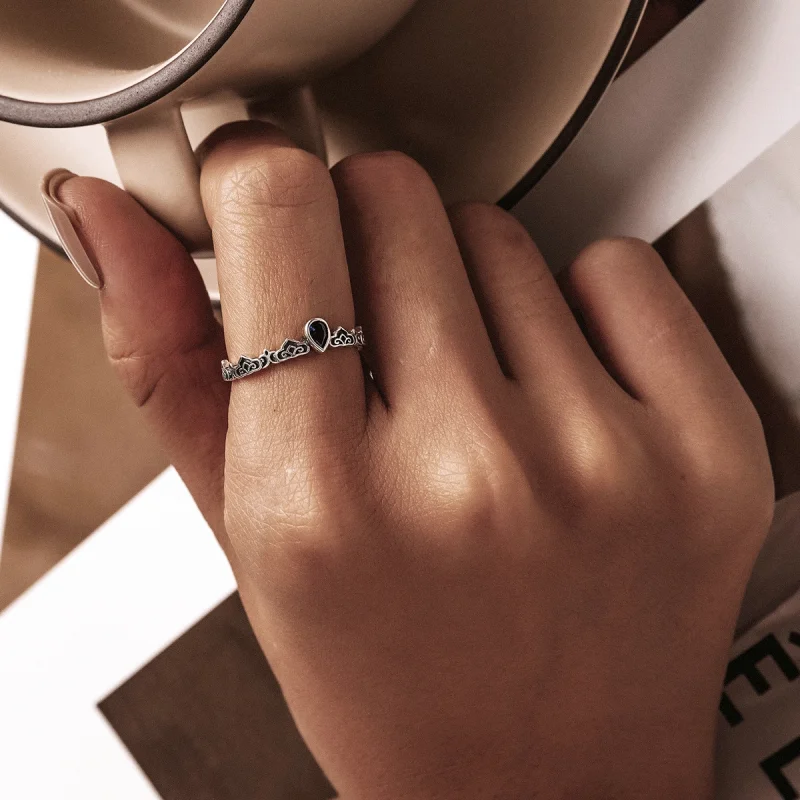 (Bild für) Pandora Ring Mit Blauem Stein - SCR767 - Ansicht 6
