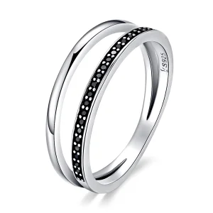 (Bild für) Pandora Ring Silber Schwarz - SCR082