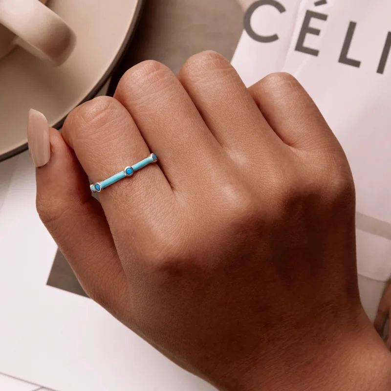 (Bild für) Pandora Ring Türkis - SCR813 - Ansicht 6