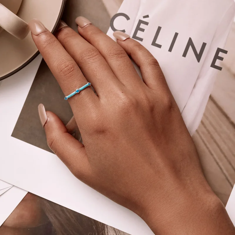(Bild für) Pandora Ring Türkis - SCR813 - Ansicht 7