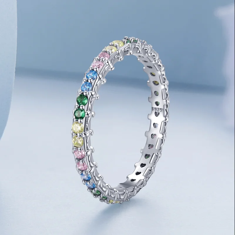 (Bild für) Ring aus Zirkonium im Pandora-Stil mit Musterfarbe - BSR277-CF - Ansicht 2