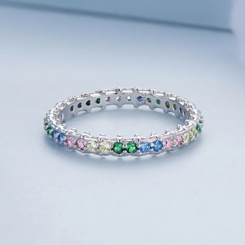 (Bild für) Ring aus Zirkonium im Pandora-Stil mit Musterfarbe - BSR277-CF - Ansicht 3