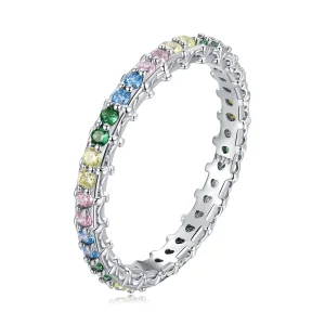 (Bild für) Ring aus Zirkonium im Pandora-Stil mit Musterfarbe - BSR277-CF