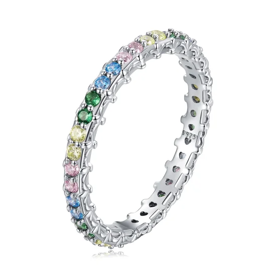 (Bild für) Ring aus Zirkonium im Pandora-Stil mit Musterfarbe - BSR277-CF