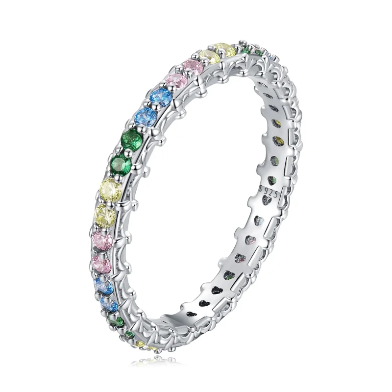 (Bild für) Ring aus Zirkonium im Pandora-Stil mit Musterfarbe - BSR277-CF