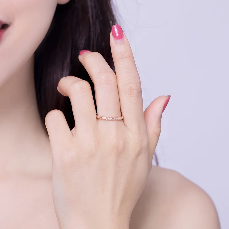 (Bild für) Ring im Pandora-Stil, Roségold mit Retro-Mustern - SCR514 - Ansicht 7