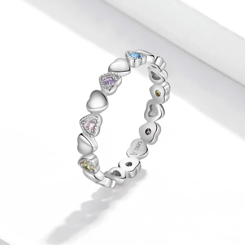 (Bild für) Ring mit Herzband im Pandora-Stil - SCR140 - Ansicht 2