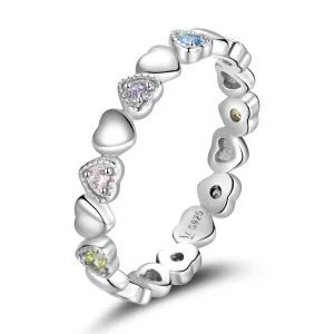 (Bild für) Ring mit Herzband im Pandora-Stil - SCR140