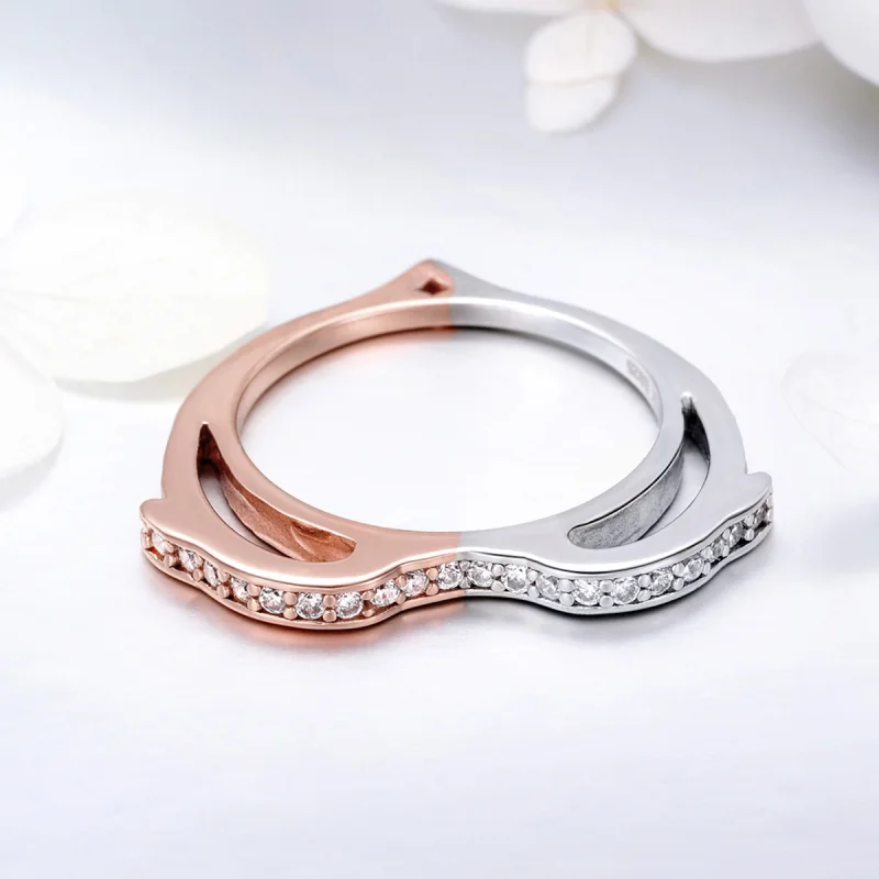 (Bild für) Ring „Ocean Spirit“ aus Silber und Roségold im Pandora-Stil - SCR418 - Ansicht 3