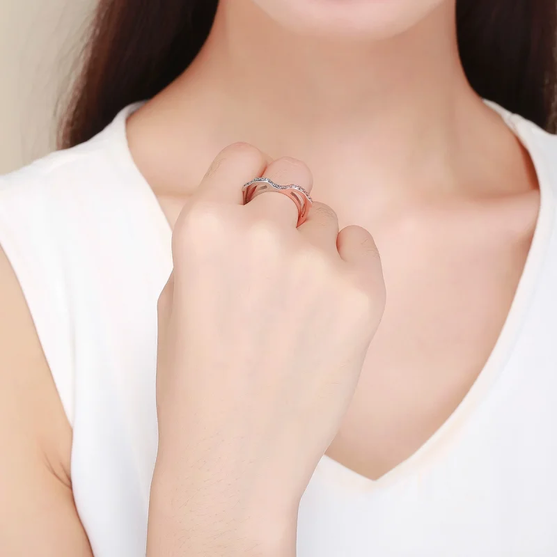 (Bild für) Ring „Ocean Spirit“ aus Silber und Roségold im Pandora-Stil - SCR418 - Ansicht 5