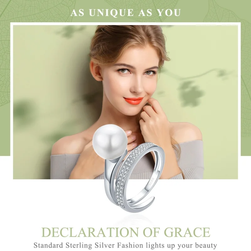 (Bild für) Silberner „Declaration of Grace“-Ring im Pandora-Stil - SCR231 - Ansicht 3