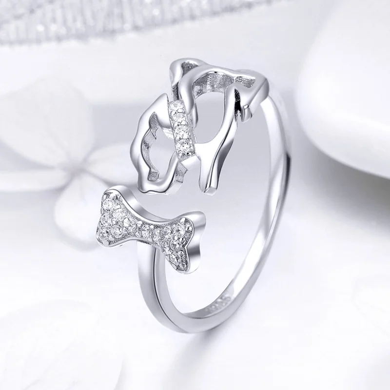 (Bild für) Silberner Dog's Company-Ring im Pandora-Stil - SCR416 - Ansicht 4