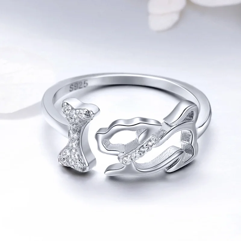 (Bild für) Silberner Dog's Company-Ring im Pandora-Stil - SCR416 - Ansicht 5