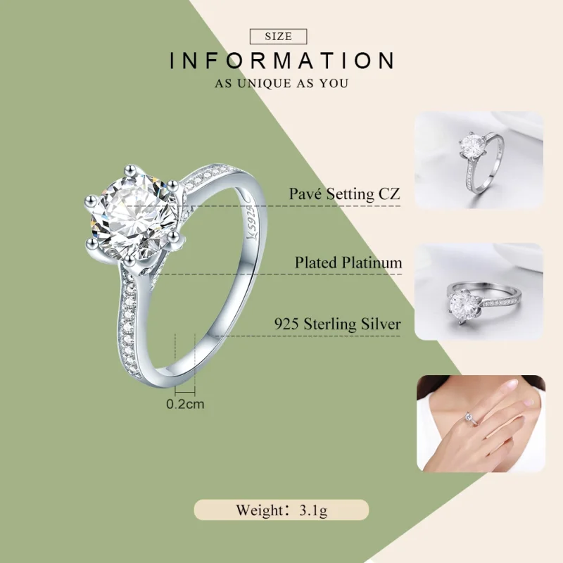 (Bild für) Silberner Eternity-Ring im Pandora-Stil - SCR342 - Ansicht 2