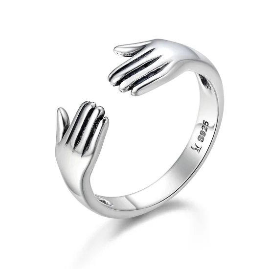 (Bild für) Silberner „Give Me A Hug“-Ring im Pandora-Stil - SCR136