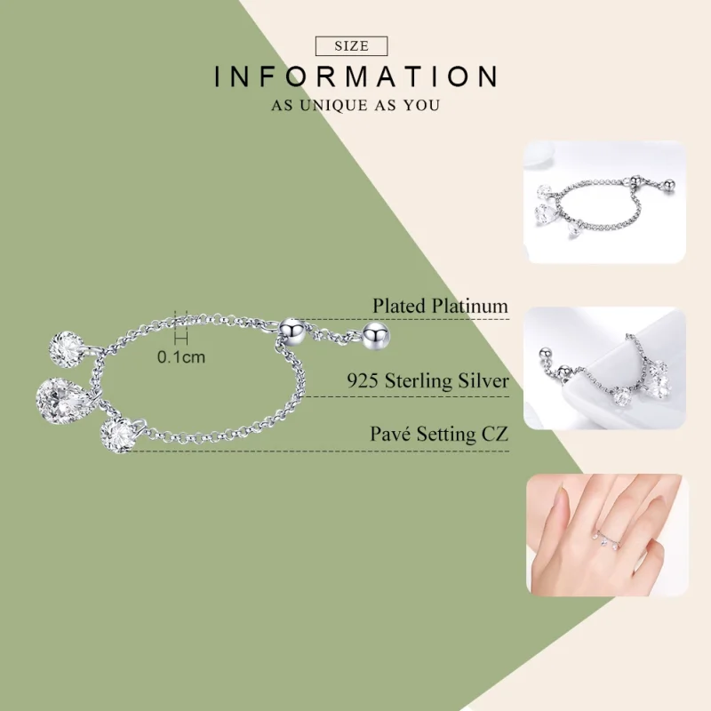 (Bild für) Silberner Glow-Ring im Pandora-Stil - SCR485 - Ansicht 3