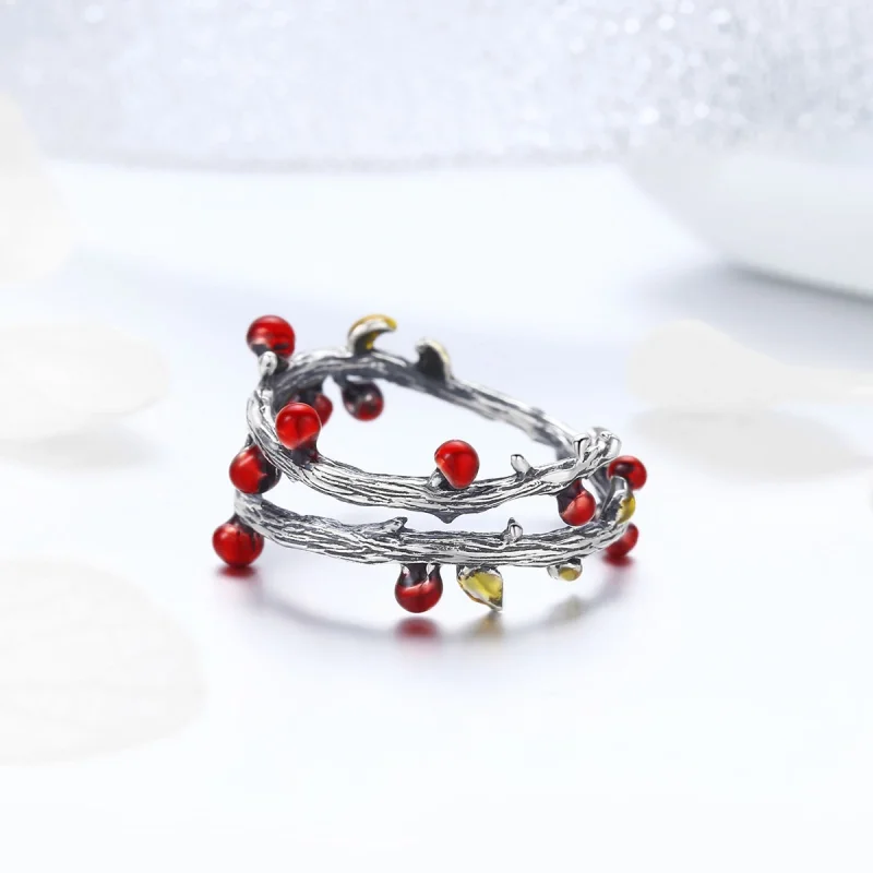 (Bild für) Silberner Herbstfarben-Ring im Pandora-Stil - SCR442 - Ansicht 5