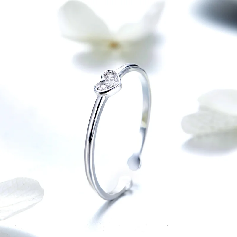 (Bild für) Silberner Herz-Damen-Ring im Pandora-Stil - SCR491 - Ansicht 4