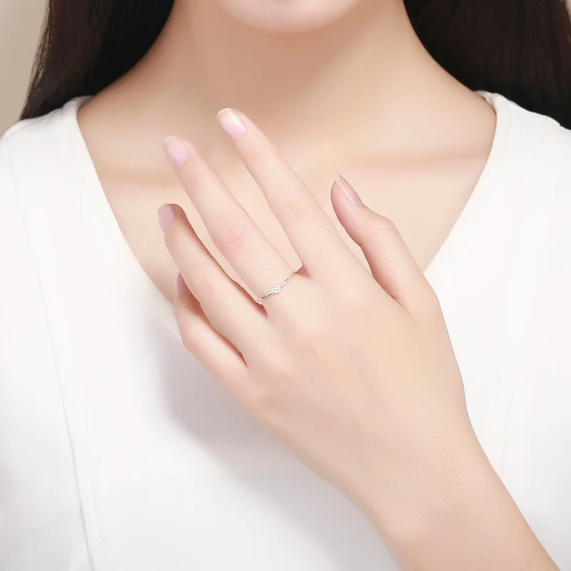 (Bild für) Silberner Herz-Damen-Ring im Pandora-Stil - SCR491 - Ansicht 7