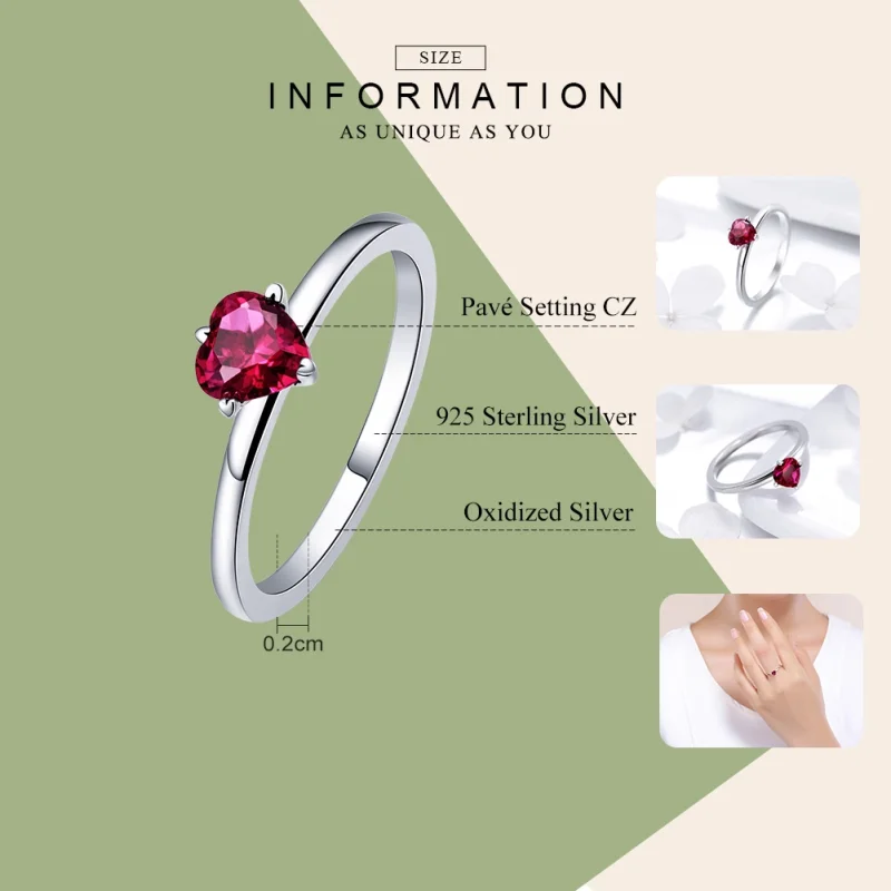 (Bild für) Silberner Herzschlag-Ring im Pandora-Stil - SCR389 - Ansicht 3