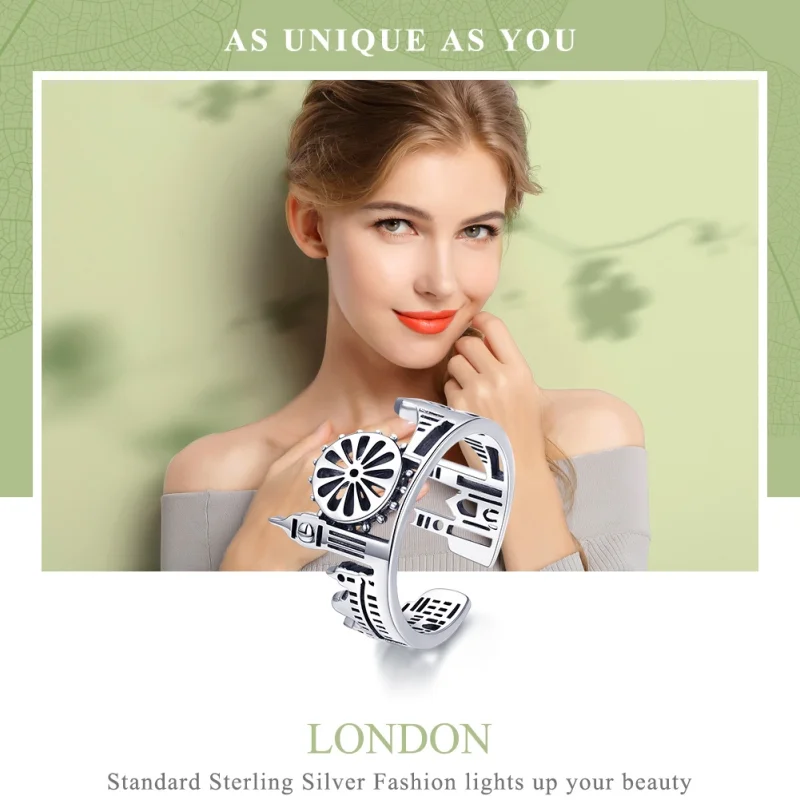 (Bild für) Silberner London-Ring im Pandora-Stil - SCR474 - Ansicht 2