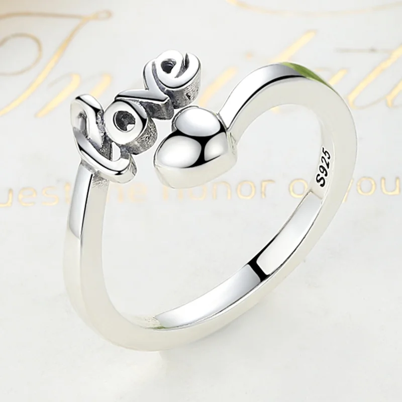 (Bild für) Silberner „Love For You“-Ring im Pandora-Stil - SCR024 - Ansicht 2