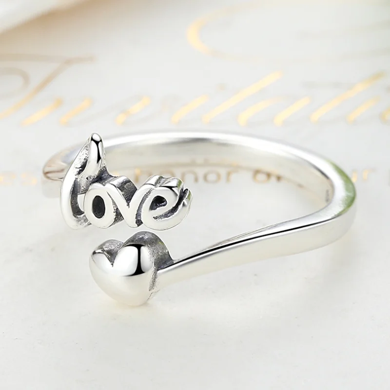 (Bild für) Silberner „Love For You“-Ring im Pandora-Stil - SCR024 - Ansicht 3