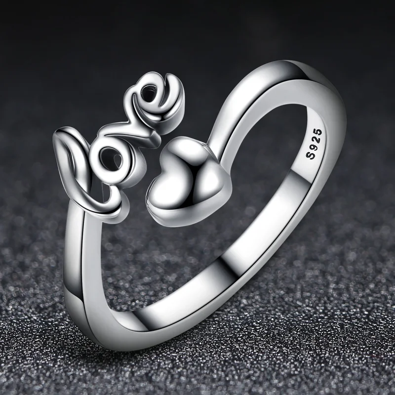 (Bild für) Silberner „Love For You“-Ring im Pandora-Stil - SCR024 - Ansicht 4
