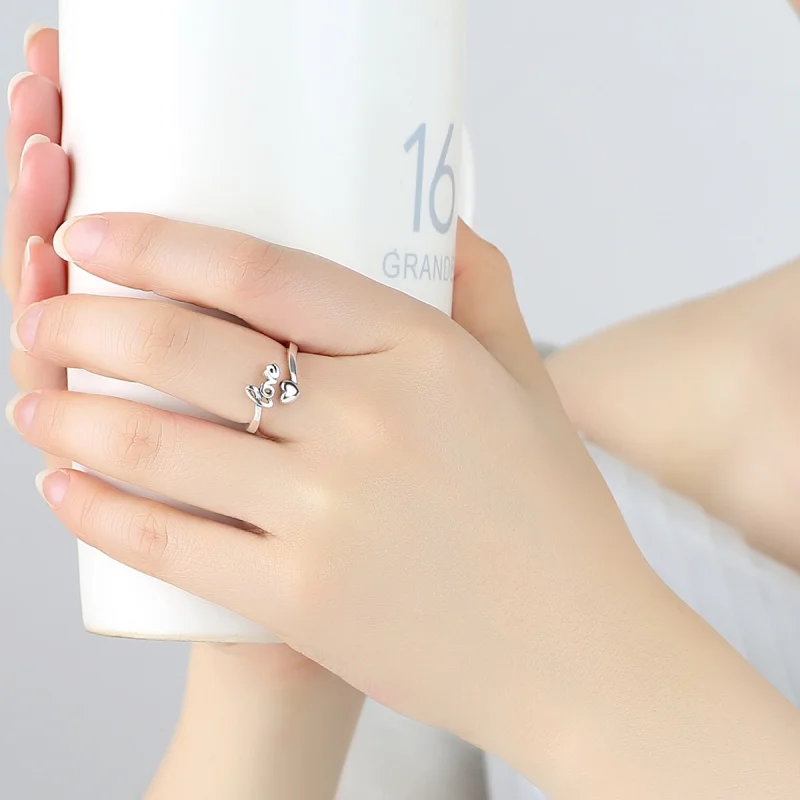 (Bild für) Silberner „Love For You“-Ring im Pandora-Stil - SCR024 - Ansicht 5
