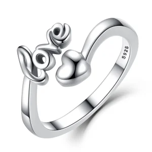 (Bild für) Silberner „Love For You“-Ring im Pandora-Stil - SCR024
