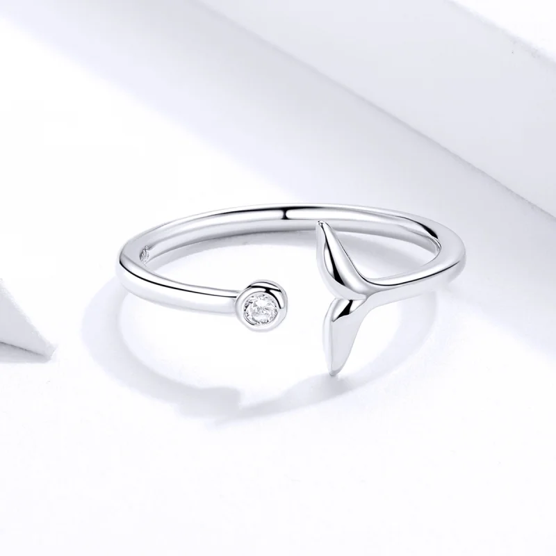 (Bild für) Silberner Meerjungfrau-Ring im Pandora-Stil zum Aufreißen - SCR618-A - Ansicht 3