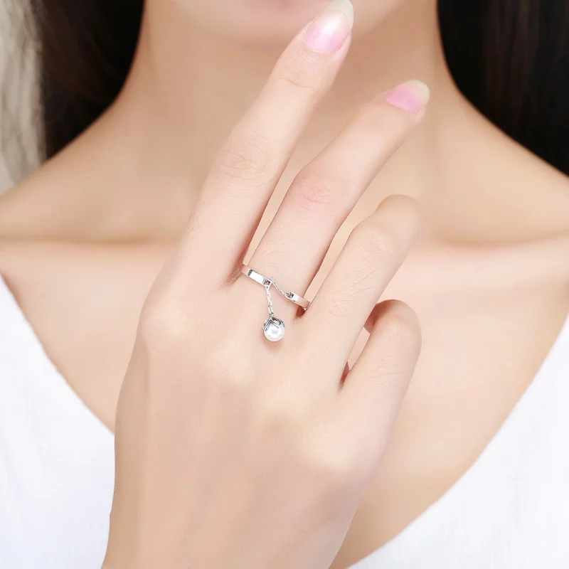 (Bild für) Silberner Ring „Blumentränen“ im Pandora-Stil - SCR165 - Ansicht 8