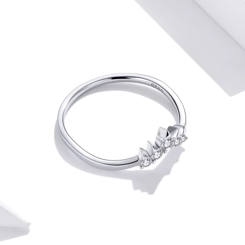 (Bild für) Silberner Ring mit Prinzessinnenkrone im Pandora-Stil - SCR686 - Ansicht 3