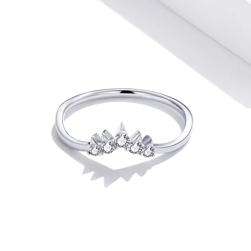 (Bild für) Silberner Ring mit Prinzessinnenkrone im Pandora-Stil - SCR686 - Ansicht 4