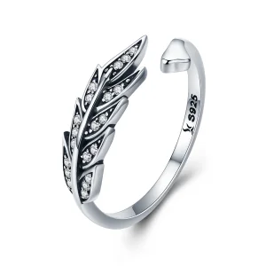 (Bild für) Silberner Ring mit wunderschönen Blättern im Pandora-Stil - SCR313