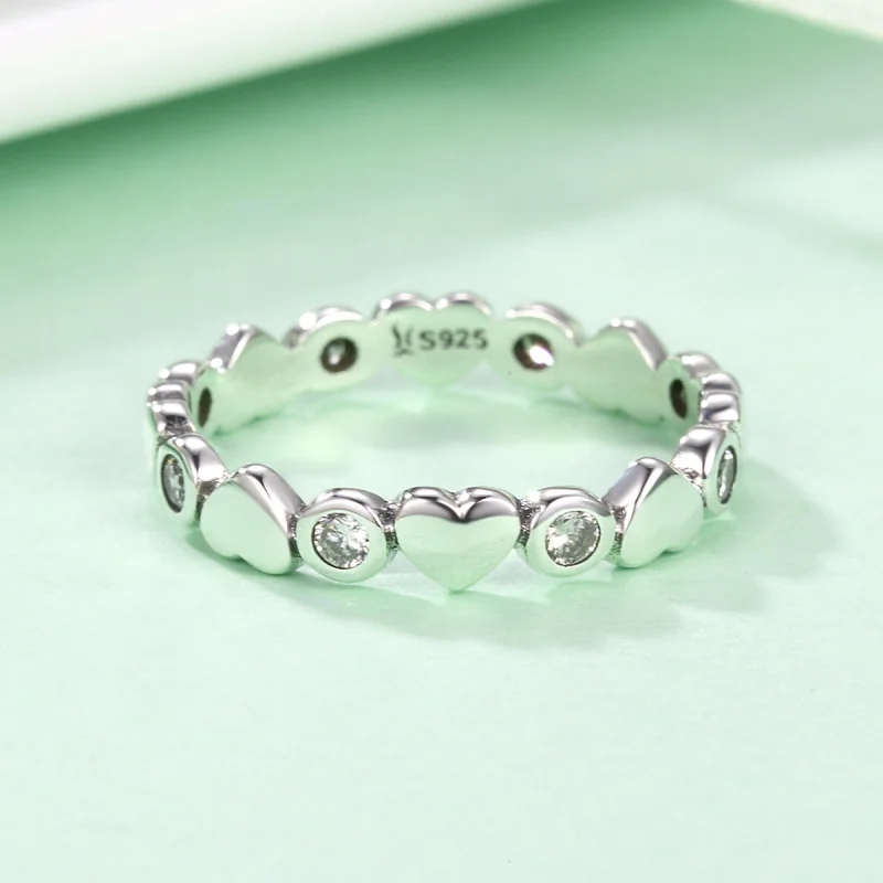 (Bild für) Silberner Ring „My Heart Is Bright“ im Pandora-Stil - SCR164 - Ansicht 6
