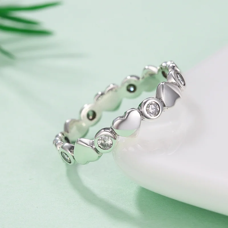 (Bild für) Silberner Ring „My Heart Is Bright“ im Pandora-Stil - SCR164 - Ansicht 7