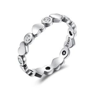 (Bild für) Silberner Ring „My Heart Is Bright“ im Pandora-Stil - SCR164