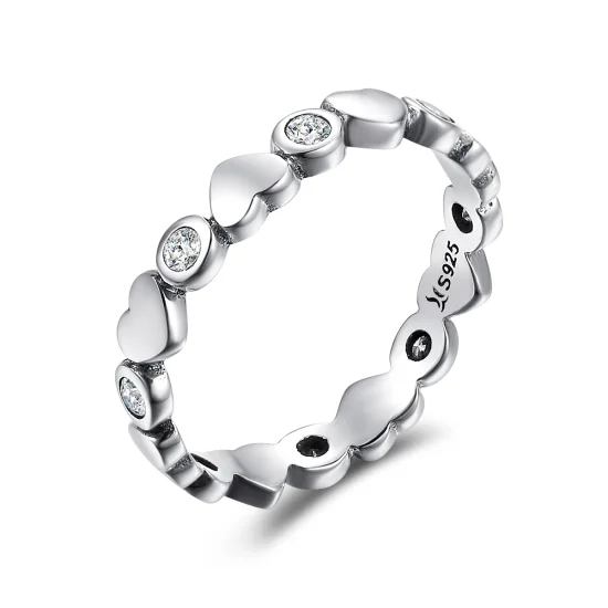 (Bild für) Silberner Ring „My Heart Is Bright“ im Pandora-Stil - SCR164