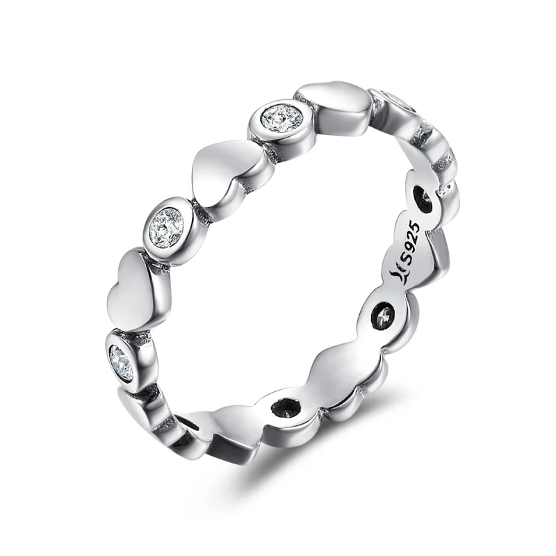 (Bild für) Silberner Ring „My Heart Is Bright“ im Pandora-Stil - SCR164