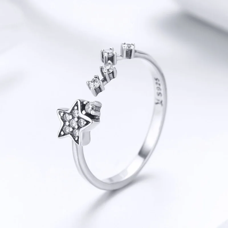 (Bild für) Silberner „Secret of Stars“-Ring im Pandora-Stil - SCR440 - Ansicht 4
