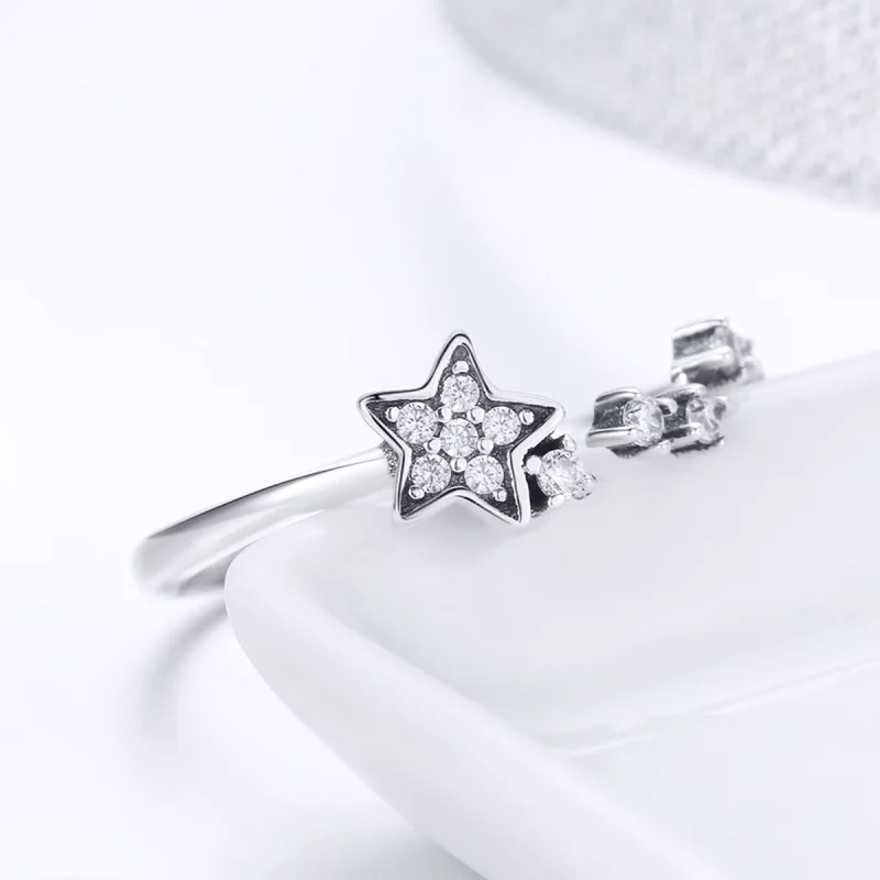 (Bild für) Silberner „Secret of Stars“-Ring im Pandora-Stil - SCR440 - Ansicht 6
