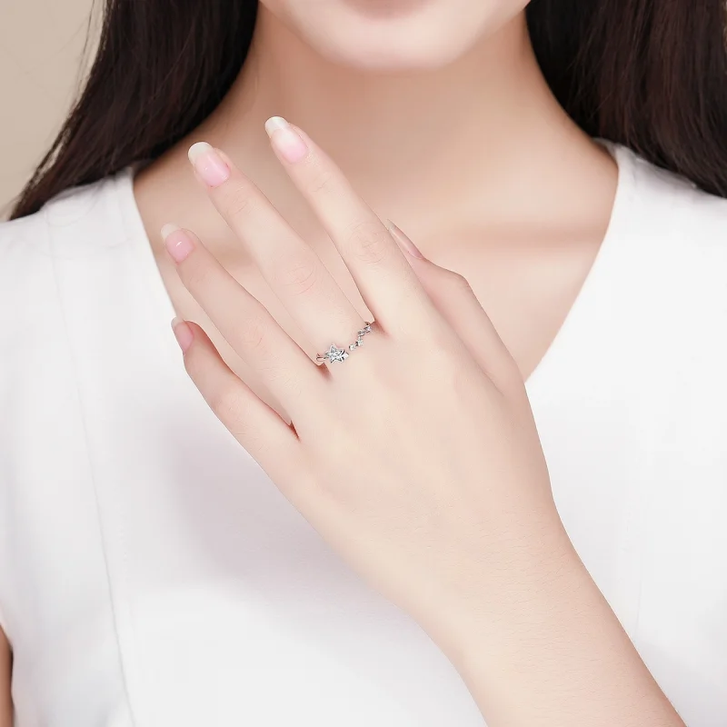 (Bild für) Silberner „Secret of Stars“-Ring im Pandora-Stil - SCR440 - Ansicht 7