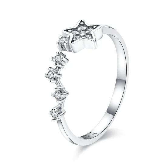 (Bild für) Silberner „Secret of Stars“-Ring im Pandora-Stil - SCR440