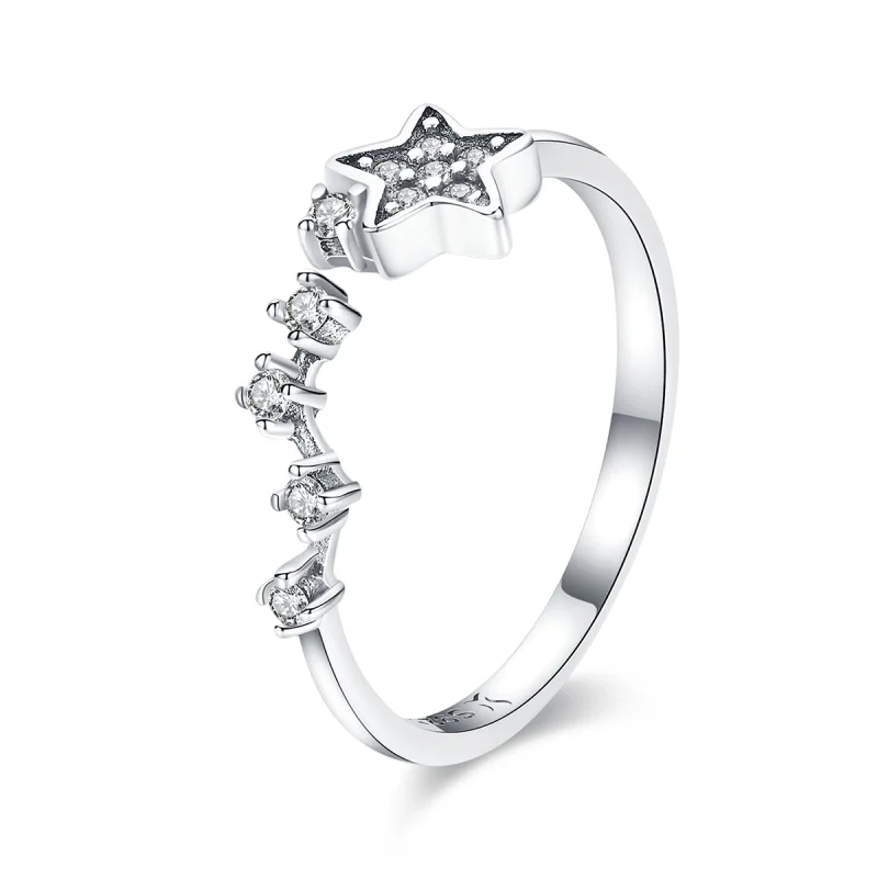 (Bild für) Silberner „Secret of Stars“-Ring im Pandora-Stil - SCR440
