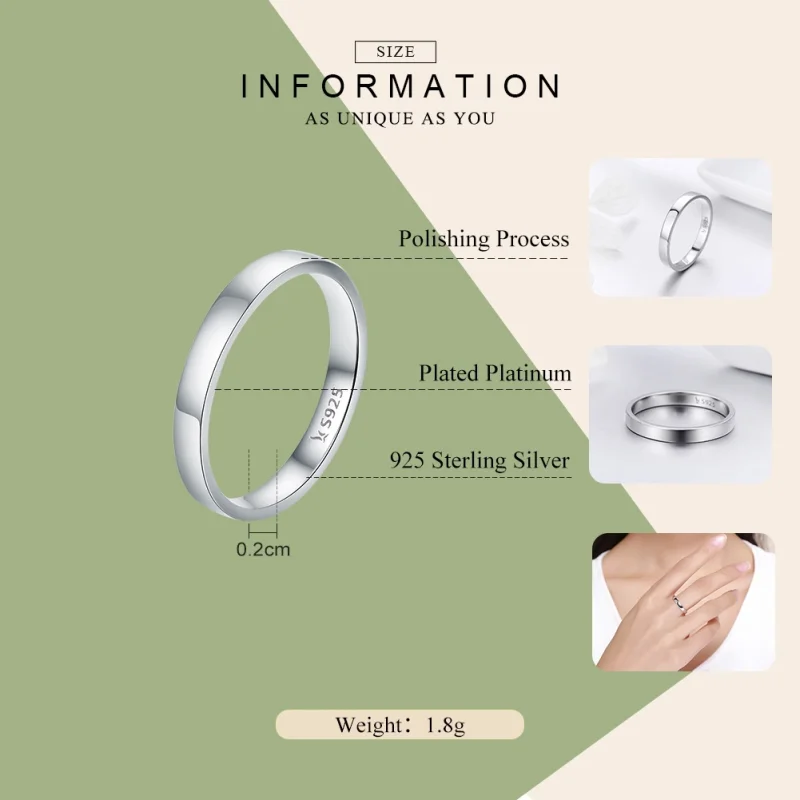 (Bild für) Silberner „Simple Feelings“-Ring im Pandora-Stil - SCR343 - Ansicht 2