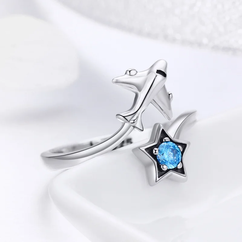 (Bild für) Silberner Star Tours-Ring im Pandora-Stil - SCR322 - Ansicht 9