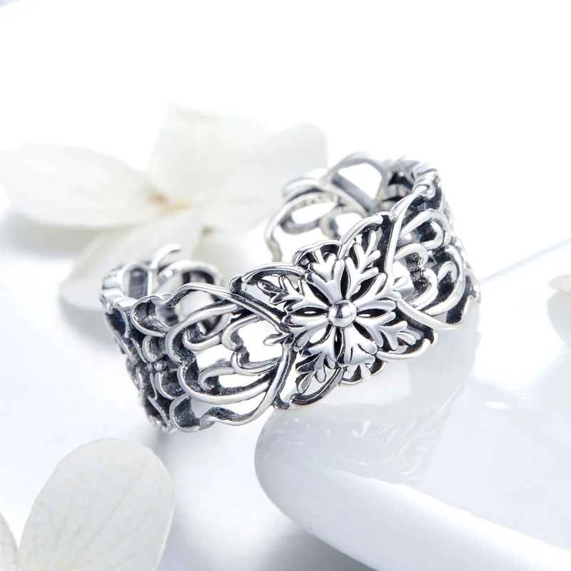 (Bild für) Silberner Vintage-Ring im Pandora-Stil - SCR500 - Ansicht 6