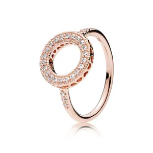 (Bild für) Hearts of PANDORA Halo-Ring, PANDORA Rose™ Clear CZ - 181039CZ